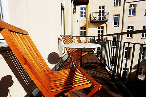 Hotel Berlin Apartment Balkon